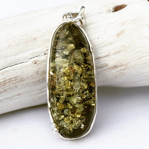 Green Amber Pendant – Rocks and Gems Canada